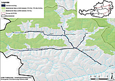 Der Abgrenzungsvorschlag für Natura 2000 an der Isel