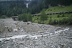 Blick auf den Murenkegel unterhalb der Felbertauernstraße