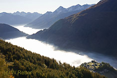 Nebel über dem Virgental