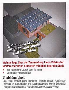 Wohnanlage Patriasdorf: solargespeiste Unabhängigkeit