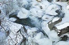 Winterlicher Tauernbach in der Prosseggklamm