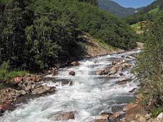 Die Schwarzach vor ihrer Amputation durch die TIWAG