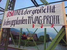 Protest gegen TIWAG-Schädigung der Isel